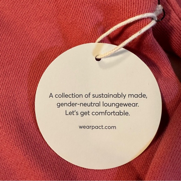 LAST ONE! NWT Pact L 100% Organic Cotton Gender Neutral Fleece Lined Zip Hoodie - Picture 6 of 8